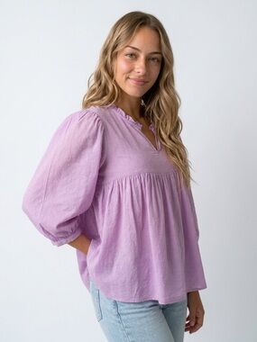 Cato  Plus Size 18 Purple Polka Dot Tunic Blouse